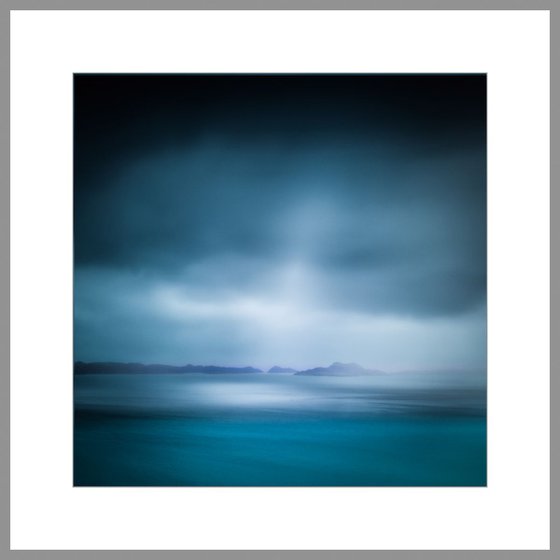 Island Dreams III, Teal Blue Abstract Landscape, Isle of Skye, Scotland