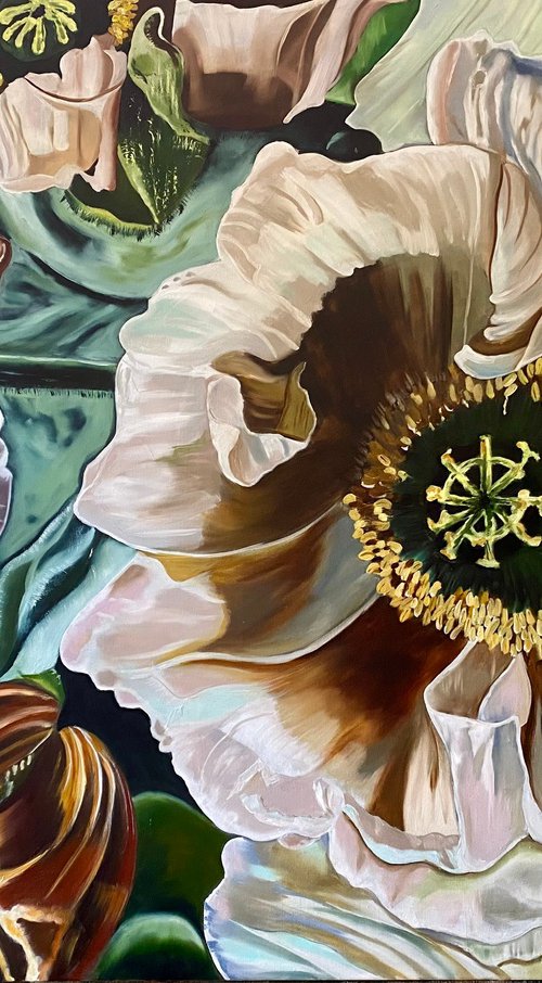 Poppy Bloom in Dusty Hues by Wendy Peters