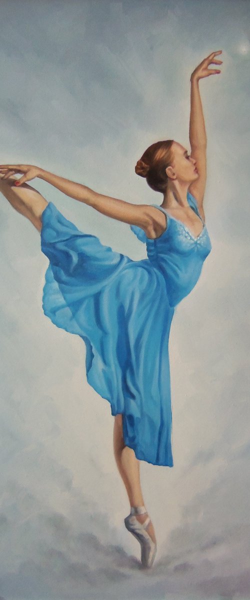 Ballerina-8 (70x50cm, oil/canvas, ready to hang) by Tamar Nazaryan