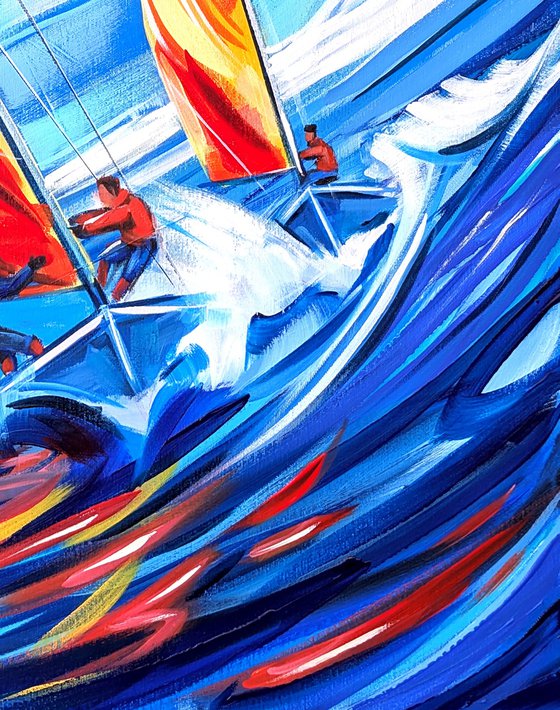 Sailing across an ocean