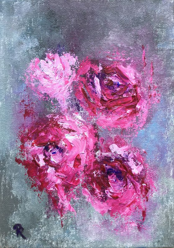 Vintage Roses #2 -  Impressionist Flowers