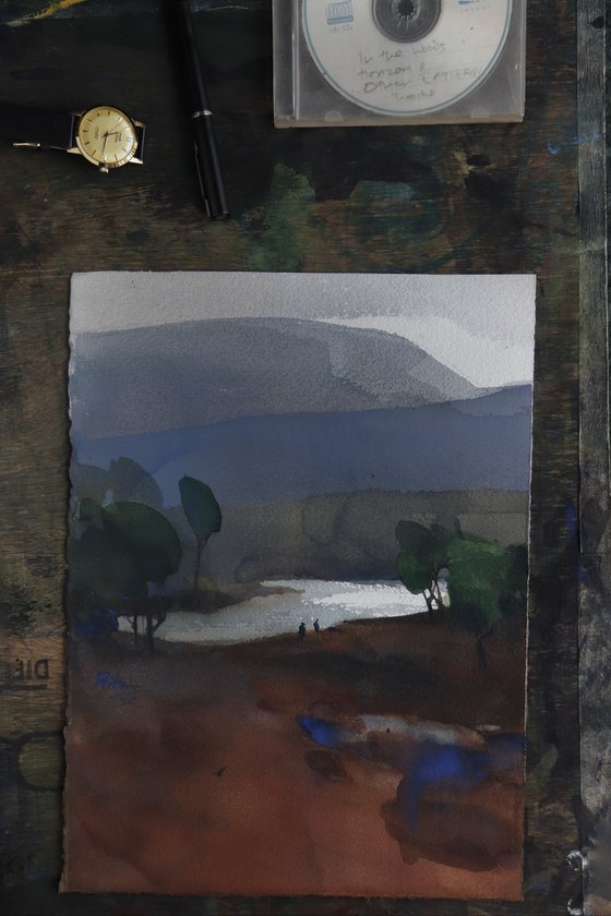 Lake sliver by evening light 1