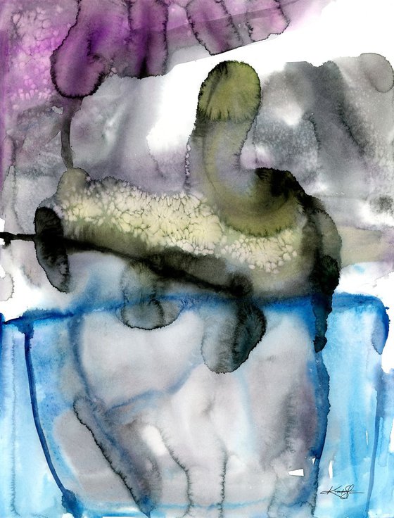 Finding Tranquility 13 - Abstract Zen Watercolor Painting