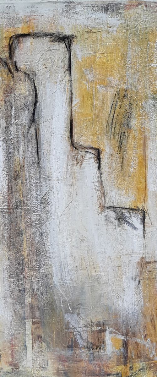 CLIFF | large abstract seascape by Stefanie Rogge