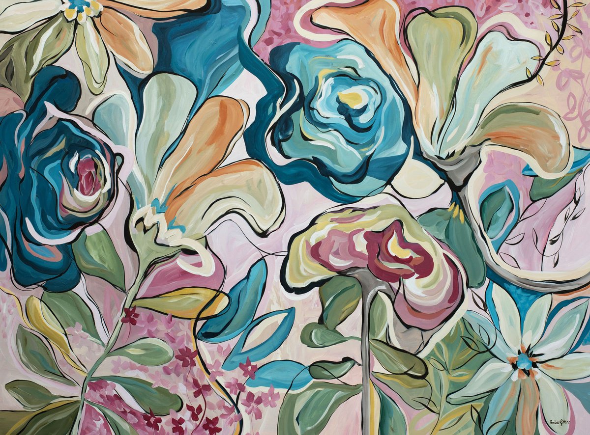 Botanical Adventure By Amber Gittins, 63 X 47, Artwork For Sale On Artfinder