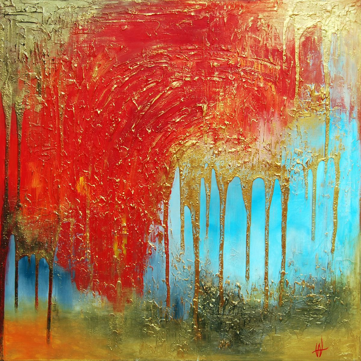 Abstract art _ DAWN OF A HAPPY DAY by VANADA ABSTRACT ART