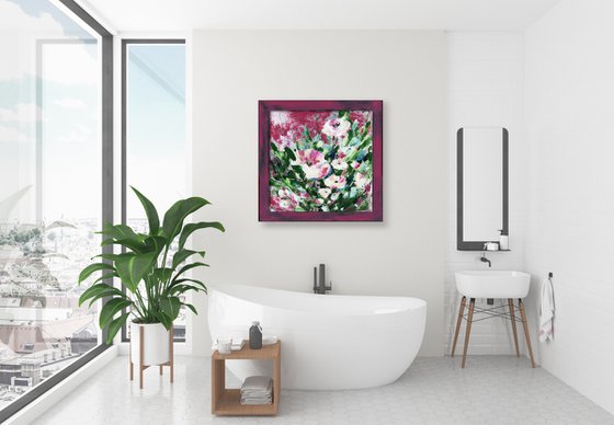 Ella's Dream - Framed Floral Painting by Kathy Morton Stanion