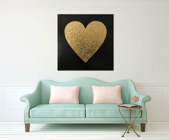 Heart in gold
