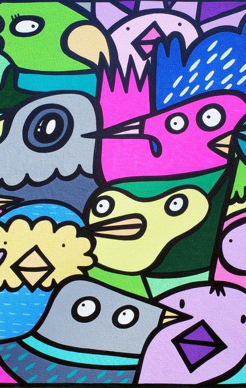 Cheerful Flock by Kev Munday