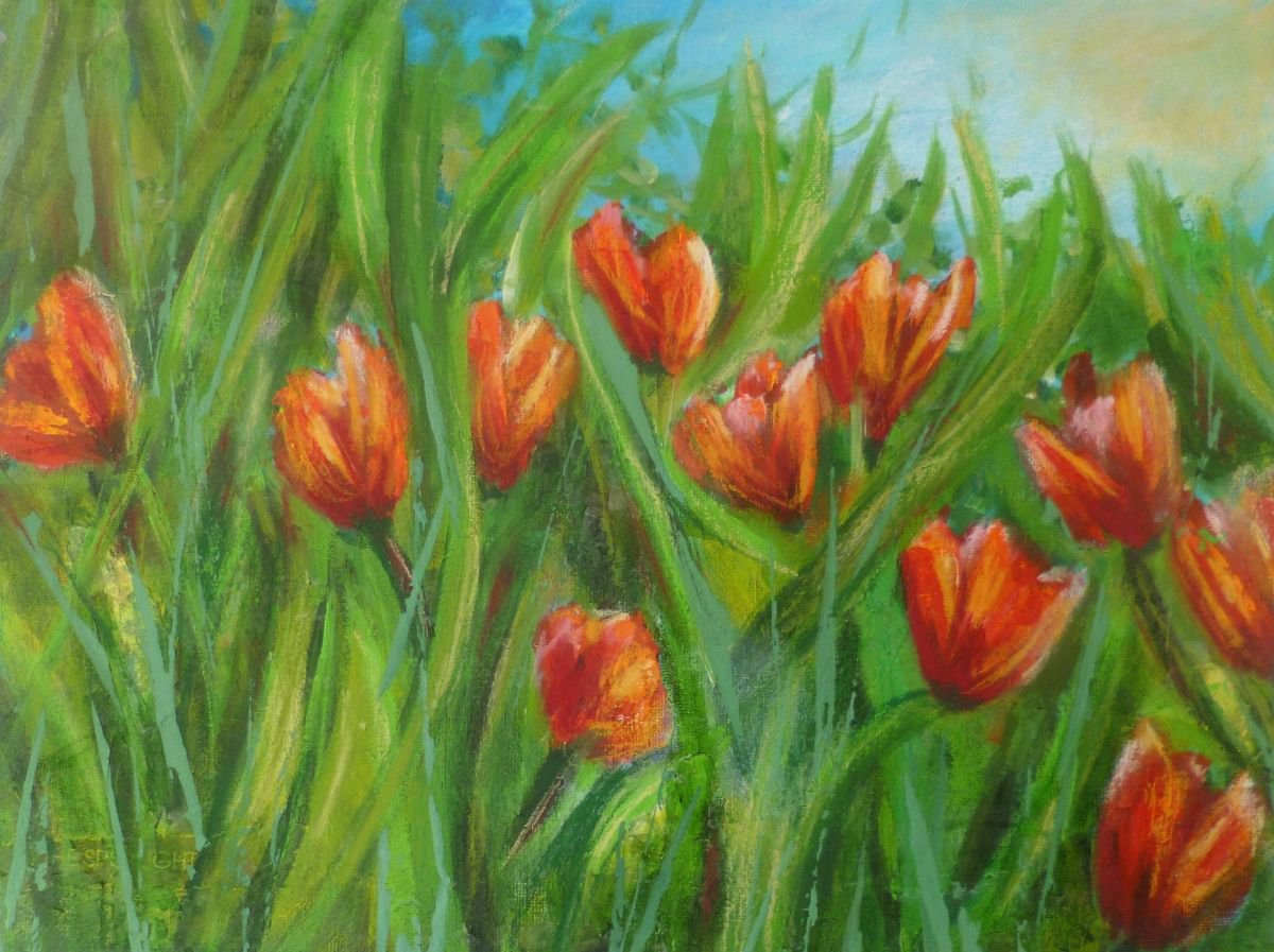 Tulips, Floral Art, Flower Art, Flowers, Landscapes by Suzy K