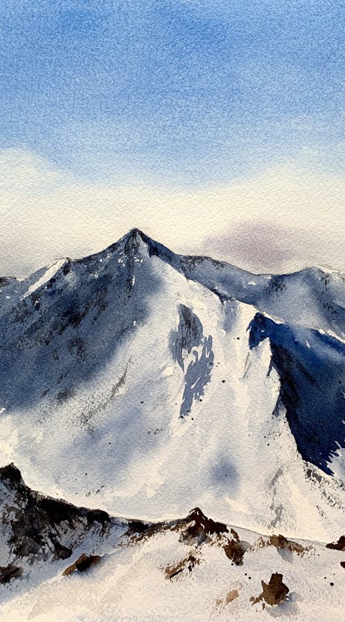 Snowy mountains series / 4 by Anna Zadorozhnaya