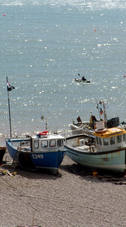 Boats at Beer, Devon by Tim Saunders