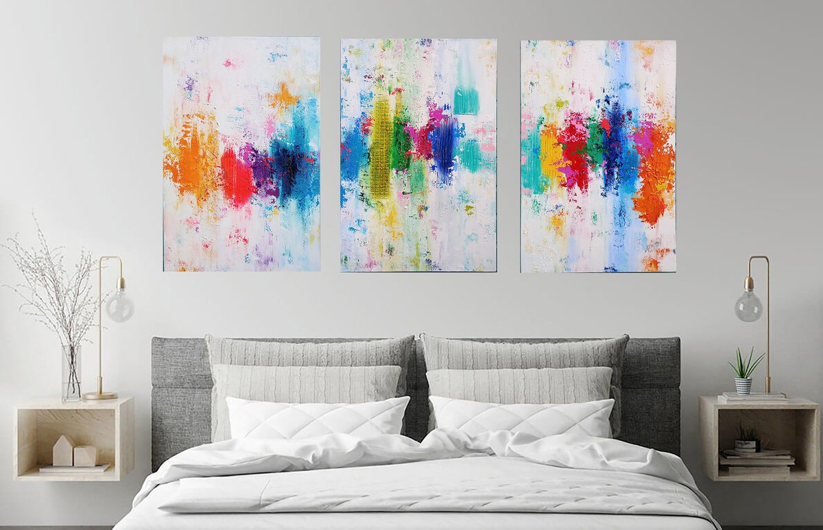 Let your light shine Triptych by Susan Wooler