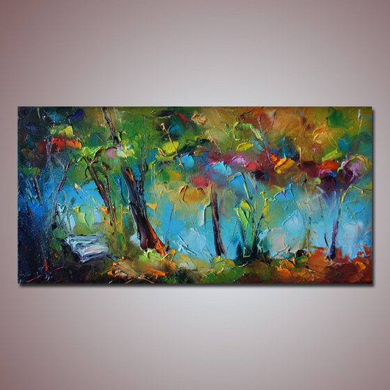 Meeting with spring, Oil painting on canvas, free shipping