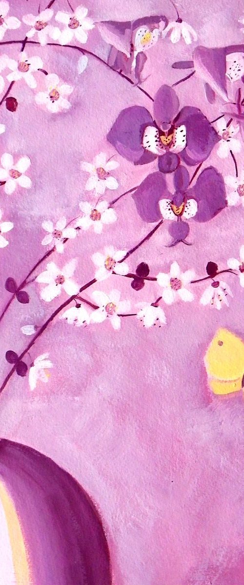 Blossom and Orchids by Mary Stubberfield