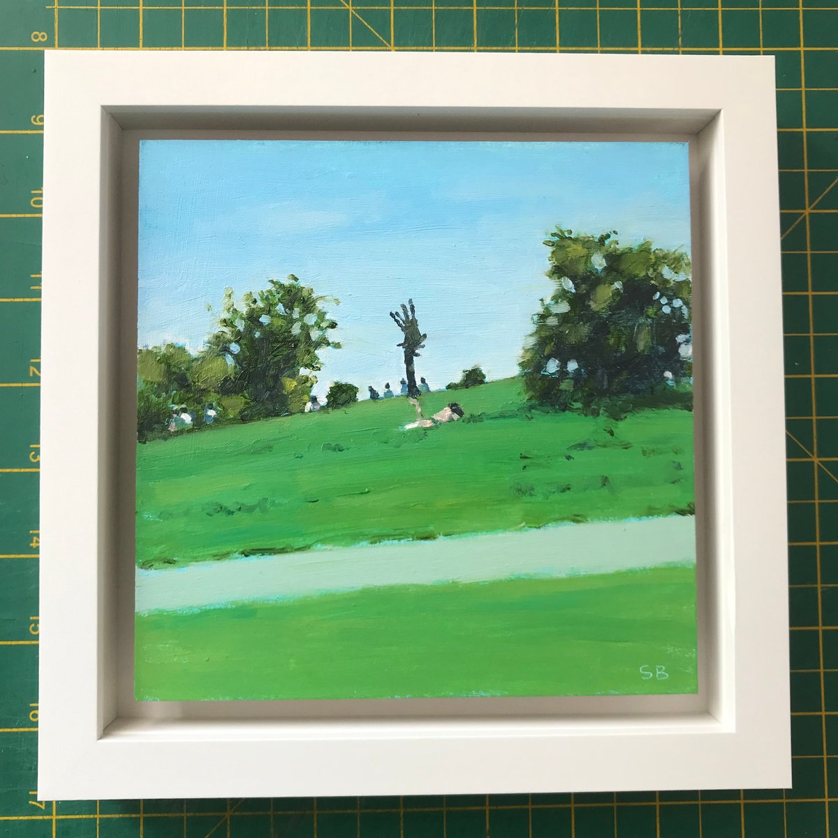 Impressionistic Landscape Oil Painting By Stephen Brook, 8 X 8", Primrose Hill., Original Artwork