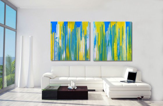 Sweet Summer Day - XL Diptych