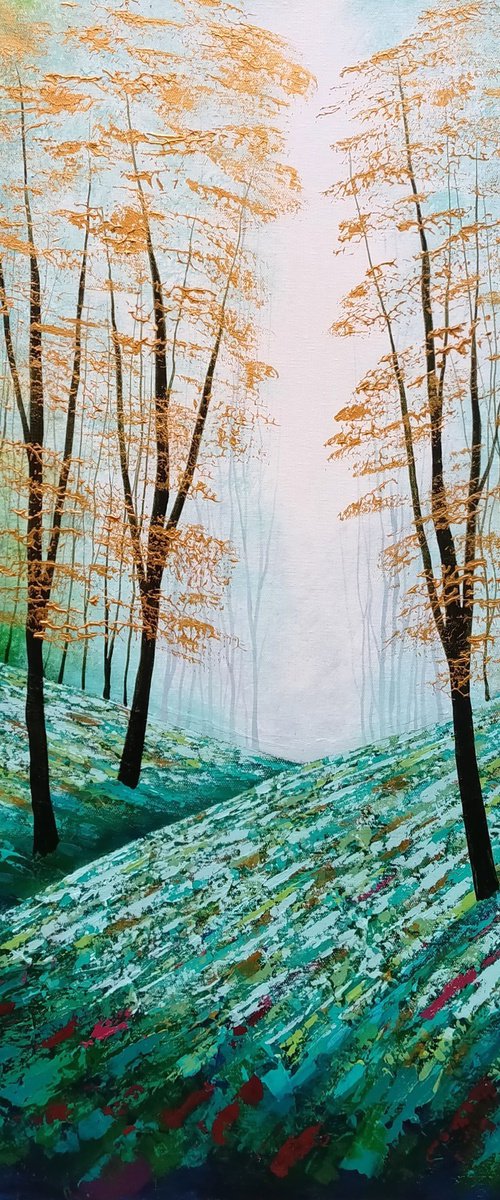 Edge of Stillness Forest Light by Amanda Horvath