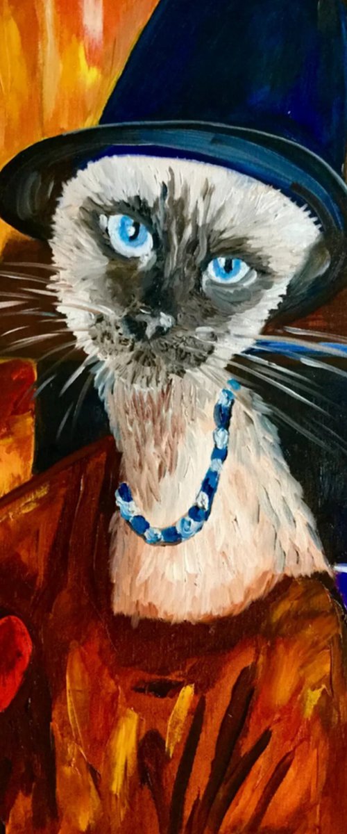 Cat  Modigliani 4 by Olga Koval