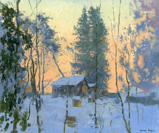 Fedoskino. Frosty morning