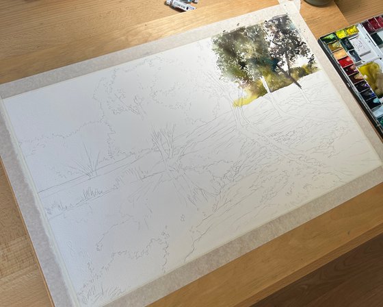 “Echoes of Golden Hour“ 56x35 cm