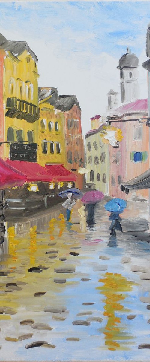 Venetian street and rain by Dmitry Fedorov