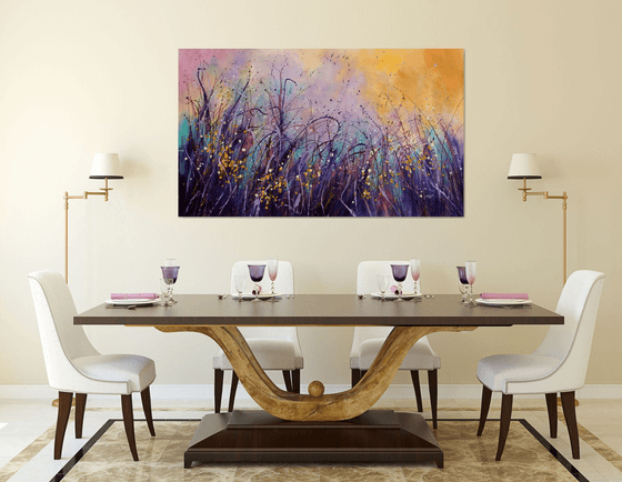 "Time Has Stopped" #1 -  Original abstract floral landscape
