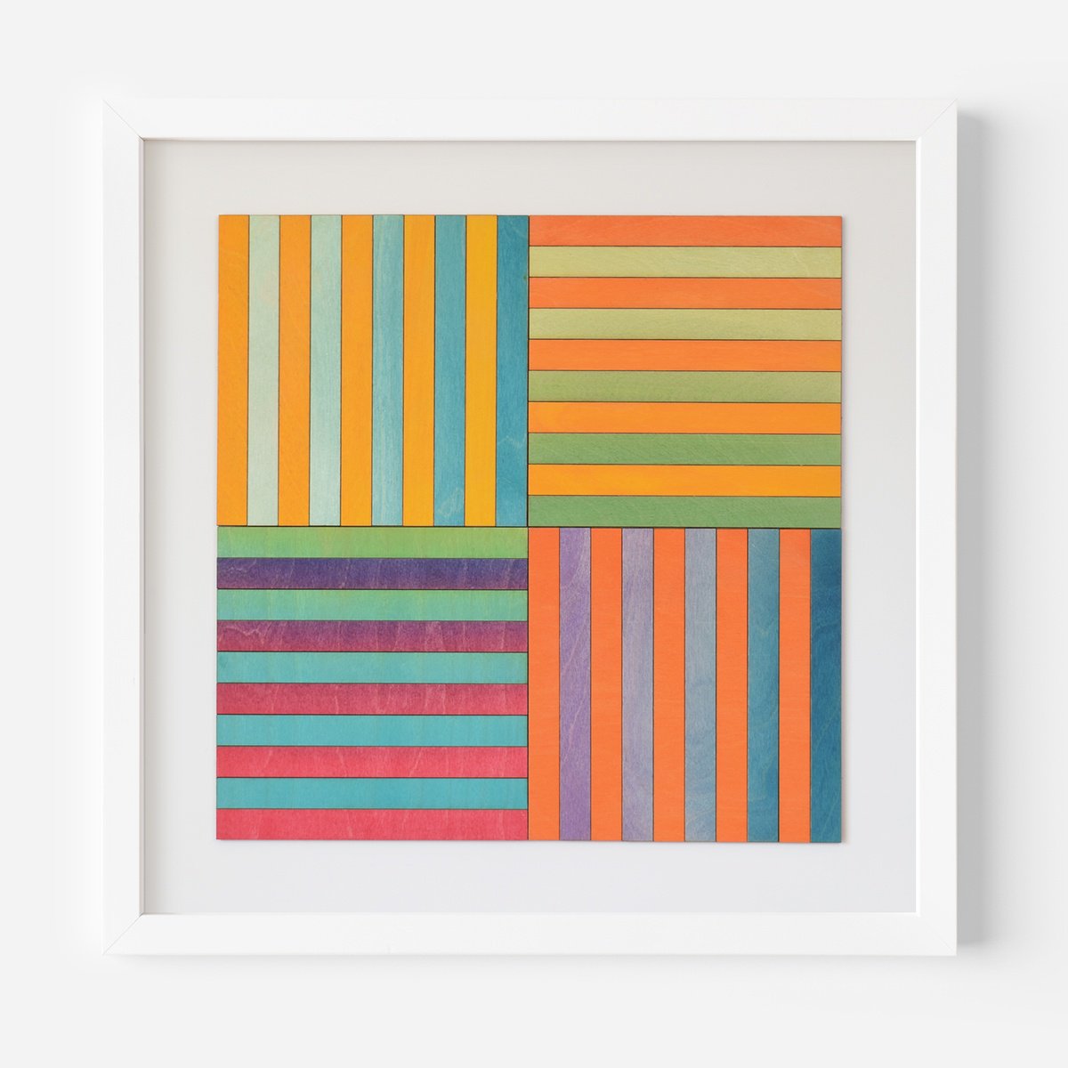 Geometric Abstract Acrylic Painting By Amelia Coward, 21 X 21, Barcelona, Original Artwork