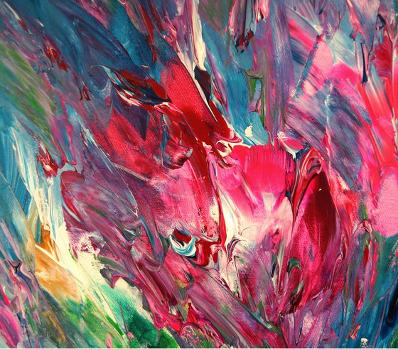 Pink Turquoise Flowery L 1