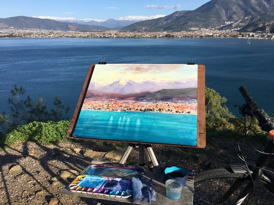 Winter day. View of the city of Fethiye, Turkey