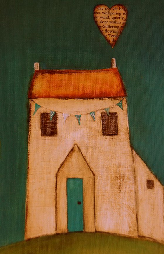 The House on the Hill (with blue bunting)