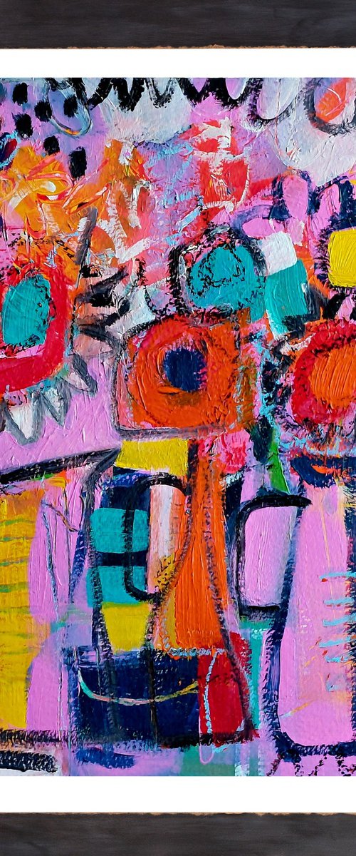 Still Life with Orange Vase by Jan Rippingham