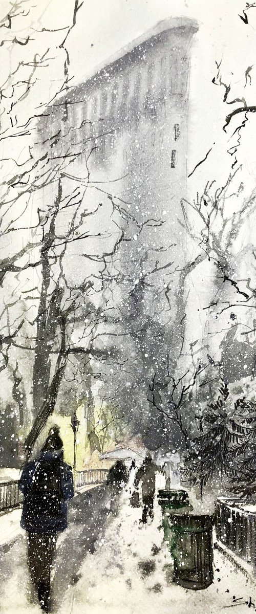 Winter Central Park by Bogdan Shiptenko