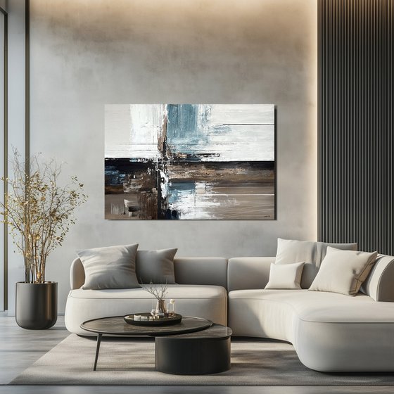 Crossing Light Fields. blue indigo