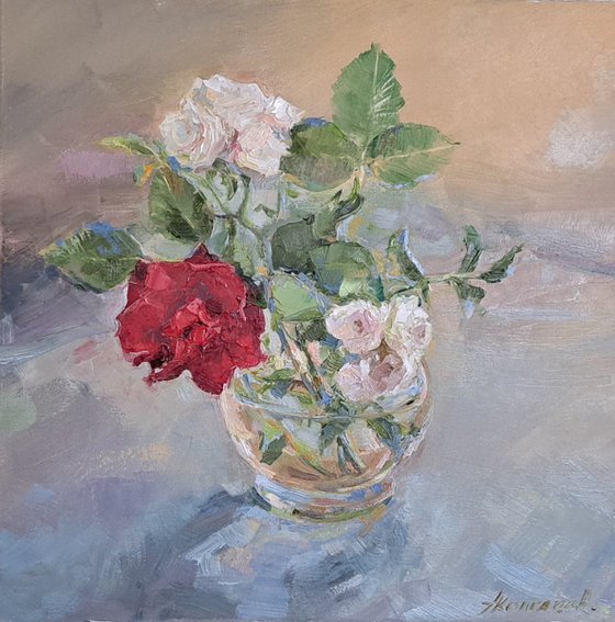 Wild roses (14x14'')