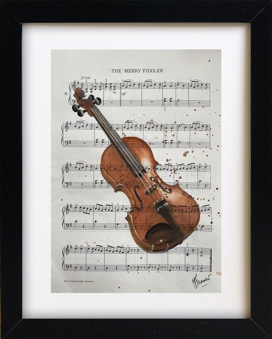 Violin on sheet music