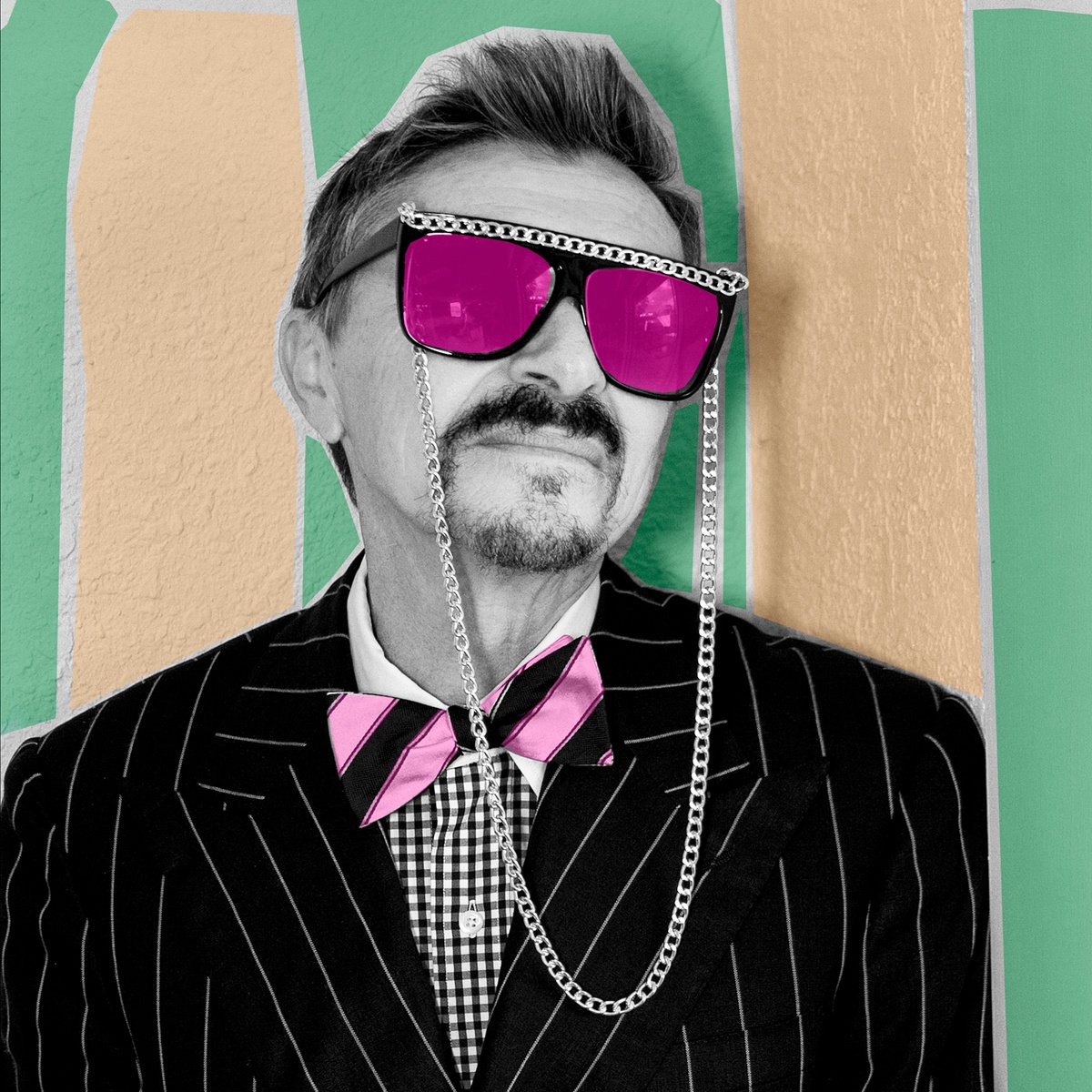 Expressive Portrait Photograph By William Dey, 18 X 18", Eccentric Anonymous, Original Artwork