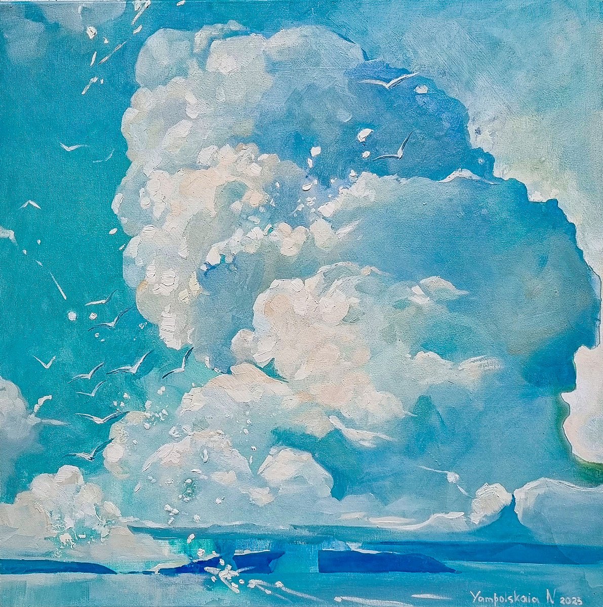 spilled sky by Natalia Yampolskaia