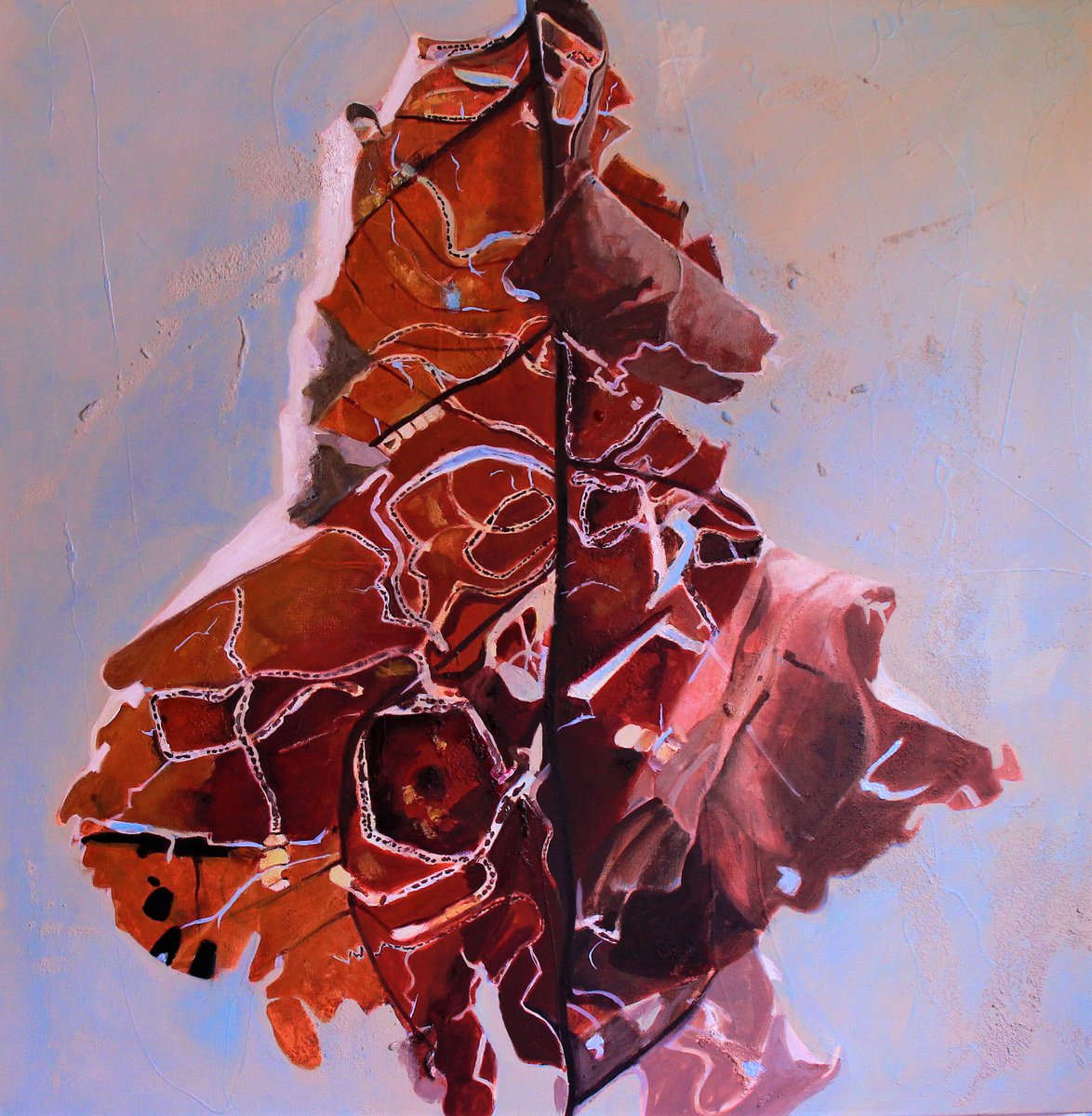 Found Map 9 Leaf Series by Catherine Rive