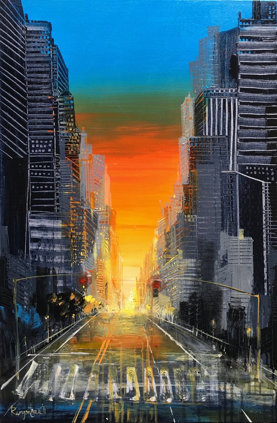New York Skyline - Manhattan Sunset