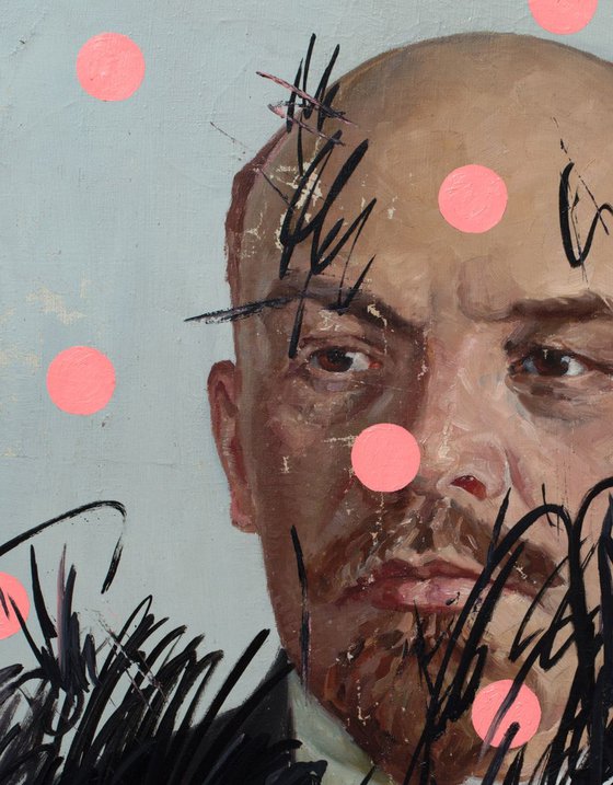 Lenin with Pink Circles