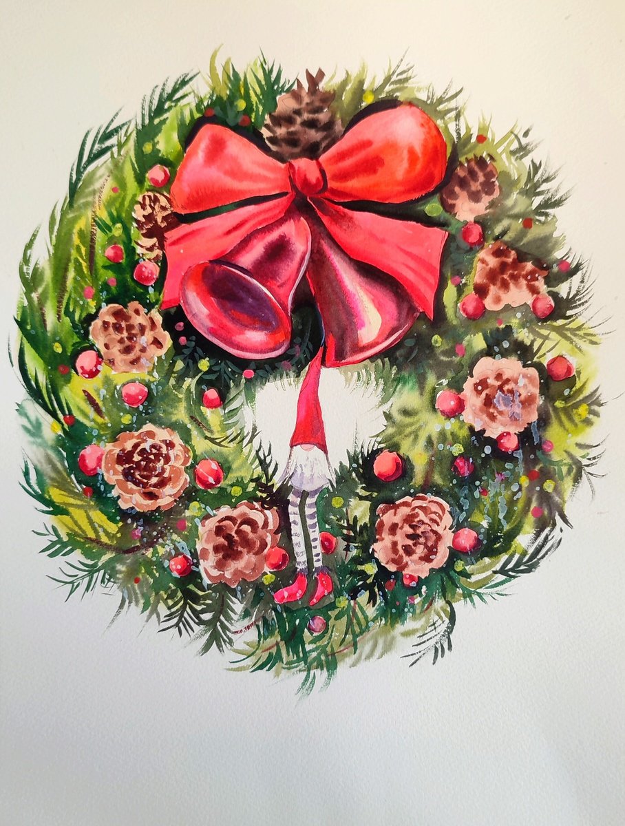 Christmas wreath by Nadiia Dubei