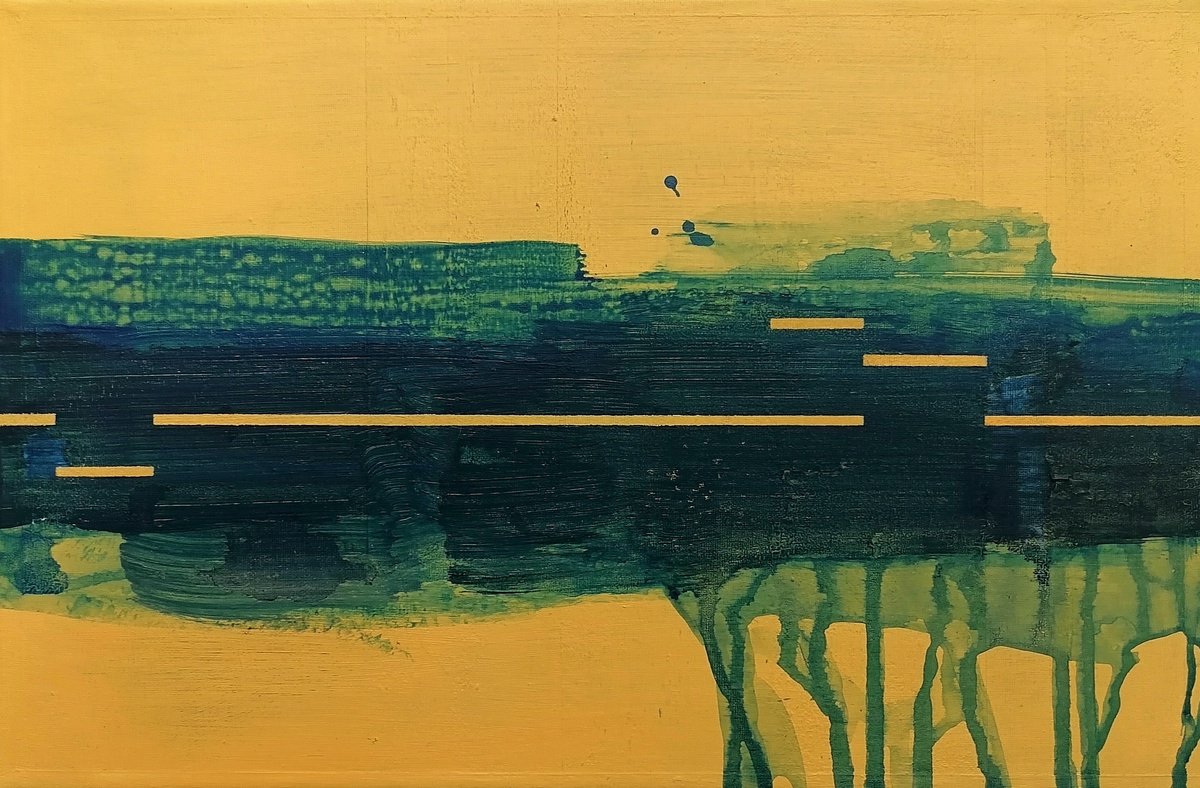 Abstract Painting By Alex Munzone, 12 X 8, Sequences 45, Original Artwork