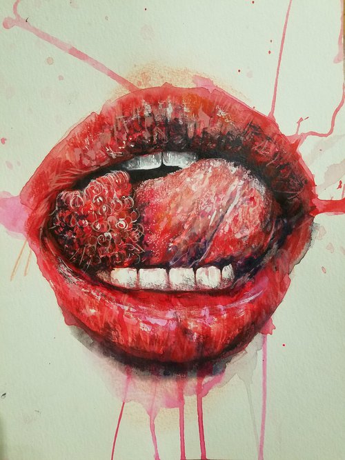 Raspberry lips by Nevena Kostić