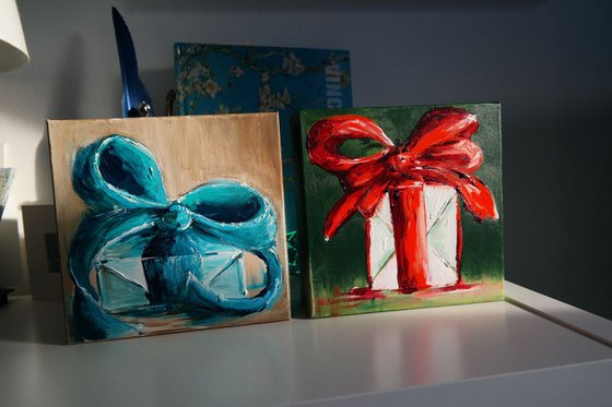 It's Christmas 02- Small Painting / Sculpture  Gift Idea