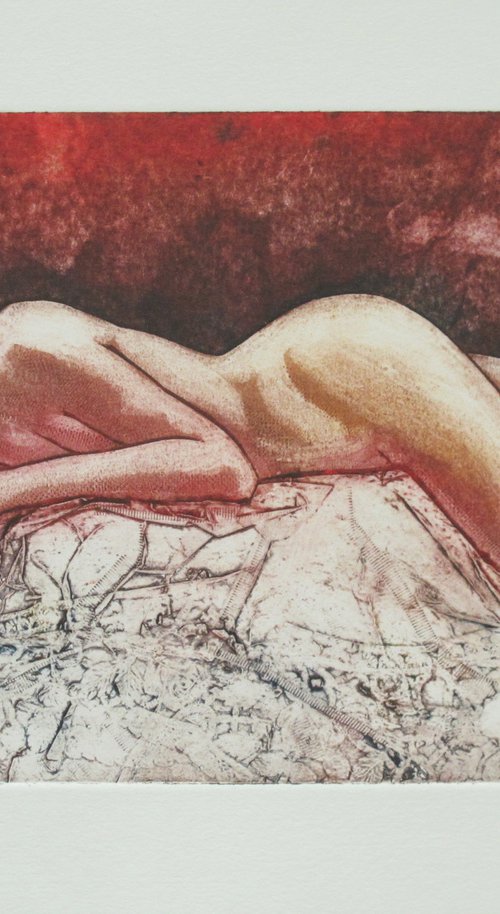 Reclining female nude 6 colour variations by Rory O’Neill