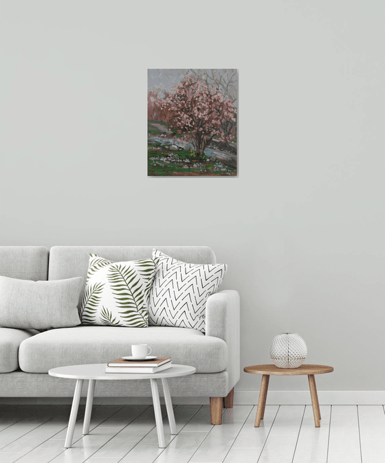 SPRING LANDSCAPE "Blooming tree"