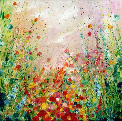 A Summer Story 1 - Floral Painting by Kathy Morton Stanion by Kathy Morton Stanion
