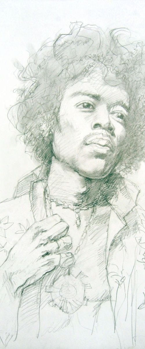 James " Jimi " Mashall Hendrix by Goran Žigolić Watercolors