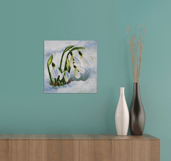 "Spring is coming. "  flower  liGHt original painting  GIFT (2020)